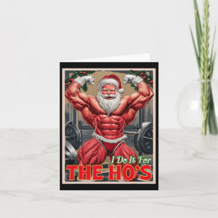 Tun Sie es für den Muskel-Santa-Bodybuilder der de Karte