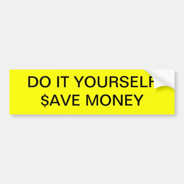 TUN SIE ES SELBST ~ 11" x 3" Autoaufkleber (Vorne)