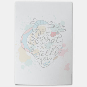 Tun Sie nur, was Ihr Herz Ihnen sagt Post-it Klebezettel