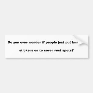 Tun Sie Sie überhaupt Wunder, wenn Leute gerade Autoaufkleber