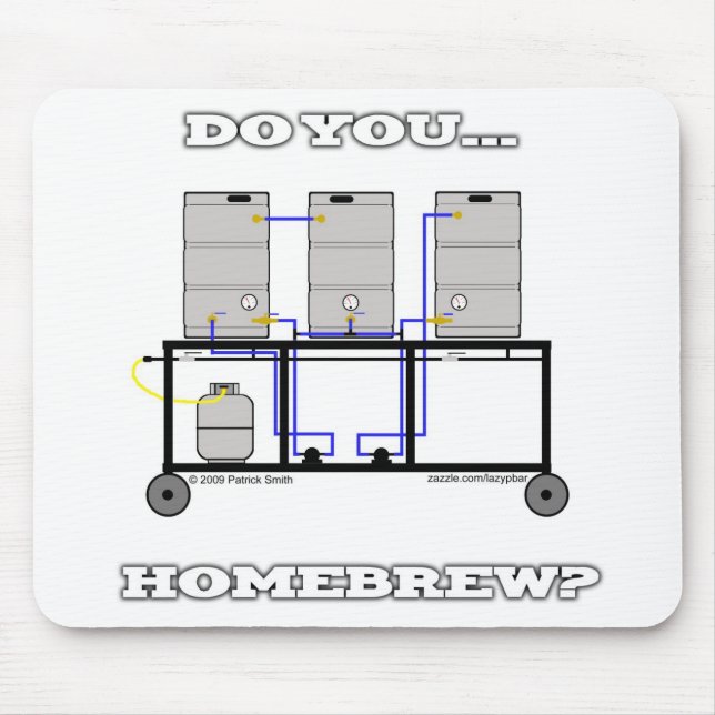tun Sie Sie Zuhause Brew-Mausunterlage Mousepad (Vorne)