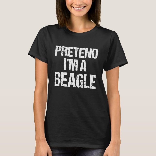 Tun Sie so, als wäre ich ein Beagle-Halloween-Kost T-Shirt (Vorderseite)