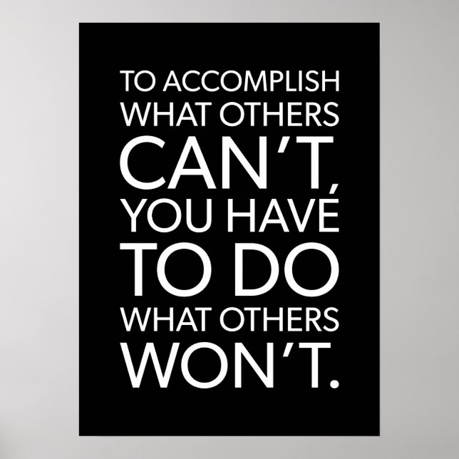 Tun Sie, was andere nicht wollen - Erfolg Motivier Poster (Vorne)