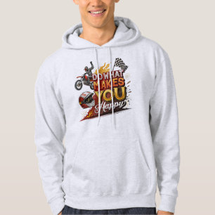 Tun Sie, was Sie glücklich macht, Fahrrad-Kleidung Hoodie