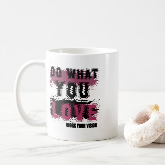 Tun Sie, was Sie Liebe Kaffeetasse (Mit Donut)