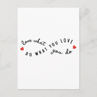 tun, was Sie Liebe, inspirierende Wortkunst Postkarte