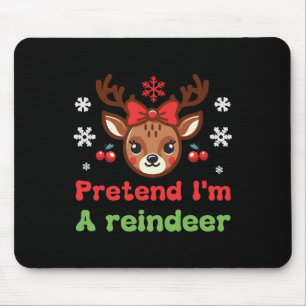 Tun wir so, als ob ich eine Rentier-Familie-Pyjama Mousepad