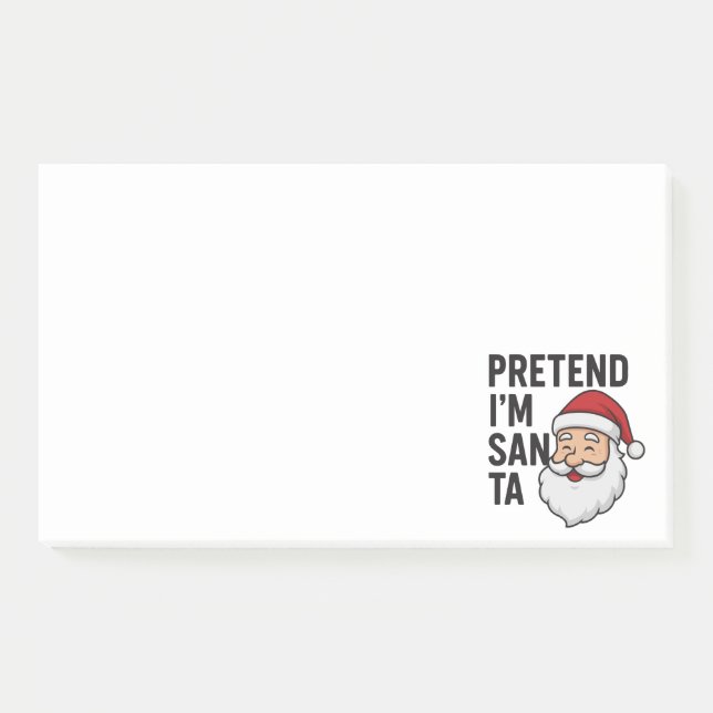Tun wir so, als wäre ich der Weihnachtsmann - Lust Post-it Klebezettel (Vorderseite)