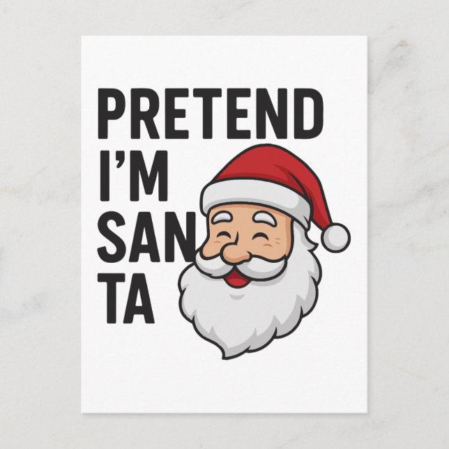 Tun wir so, als wäre ich der Weihnachtsmann - Lust Postkarte (Vorderseite)