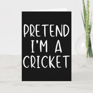 Tun wir so, als wäre ich ein Cricket-Kostüm Hallow Karte