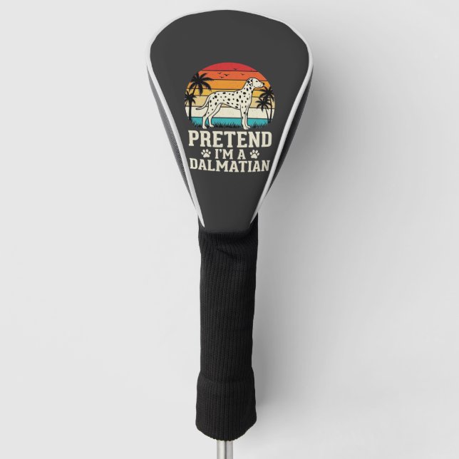 Tun wir so, als wäre ich ein Dalmatiner Retro-Hund Golf Headcover (Vorderseite)