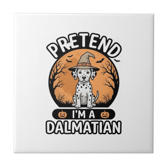 Tun wir so, als wäre ich ein dalmatinischer Hallow Fliese (Vorderseite)
