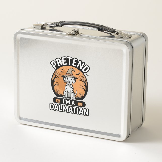 Tun wir so, als wäre ich ein dalmatinischer Hallow Metall Brotdose (Vorderseite)