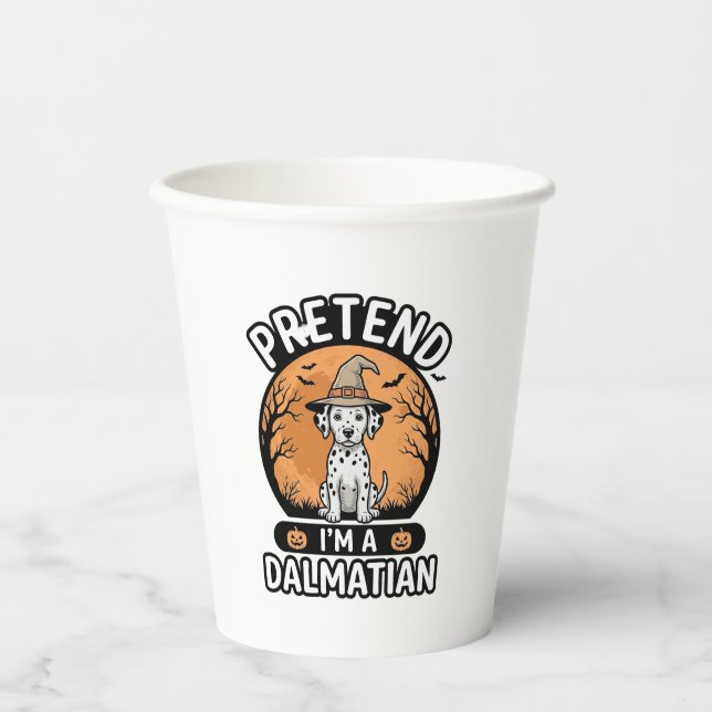 Tun wir so, als wäre ich ein dalmatinischer Hallow Pappbecher (Vorderseite)