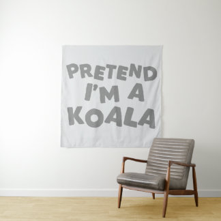 Tun wir so, als wäre ich ein Koala Lustige Hallowe Wandteppich