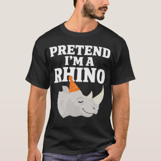 Tun wir so, als wäre ich ein Nashorn Faules Kostüm T-Shirt