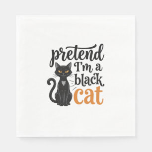 Tun wir so, als wäre ich ein schwarzes Halloween-K Serviette