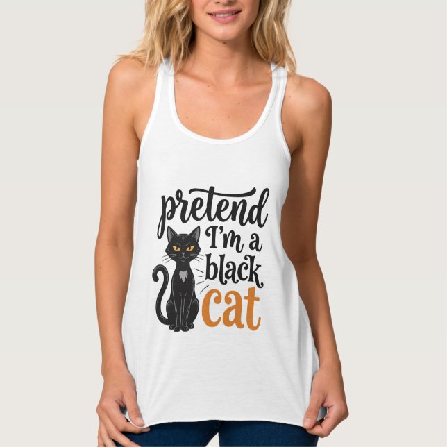 Tun wir so, als wäre ich ein schwarzes Halloween-K Tank Top (Vorderseite)