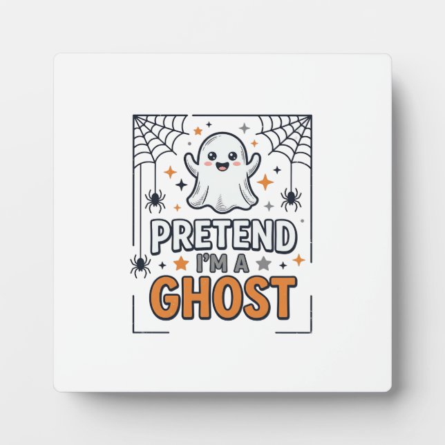 Tun wir so als wäre ich ein süßer Halloween-Geist Fotoplatte (Vorderseite)