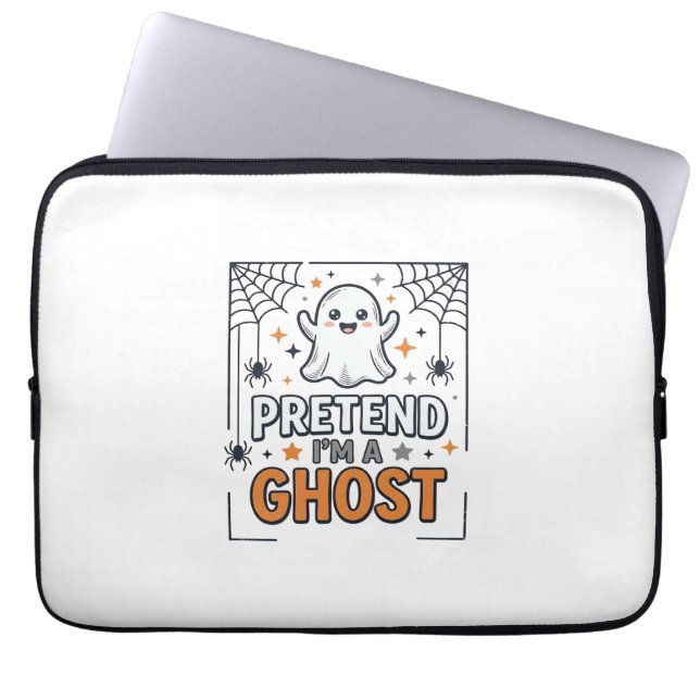 Tun wir so als wäre ich ein süßer Halloween-Geist Laptopschutzhülle (Vorderseite)
