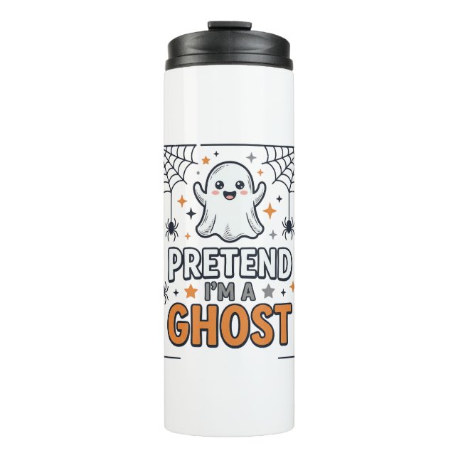 Tun wir so als wäre ich ein süßer Halloween-Geist Thermosbecher (Vorderseite)