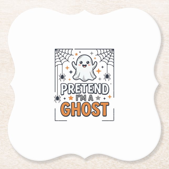 Tun wir so als wäre ich ein süßer Halloween-Geist Untersetzer (Vorderseite)