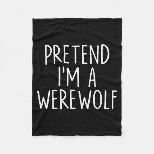 Tun wir so, als wäre ich ein Werwolf-Halloween-Paa Fleecedecke