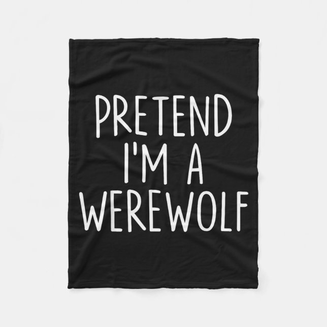 Tun wir so, als wäre ich ein Werwolf-Halloween-Paa Fleecedecke (Vorderseite)