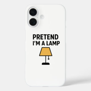 Tun wir so, als wäre ich eine Lampe Minimalistisch iPhone 16 Hülle