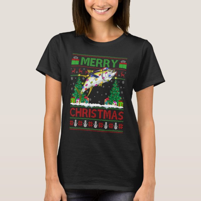 Tuna Fish   Xmas Tree Ugly Santa Tuna Christmas T-Shirt (Vorderseite)