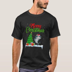 Tuna Weihnachtsbaum Lichter Funny Xmas Tuna Lover T-Shirt