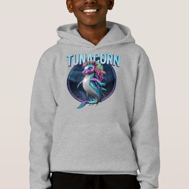 Tunacorn Fotografischer Combo Kreatur Witzig Hoodie (Vorderseite)