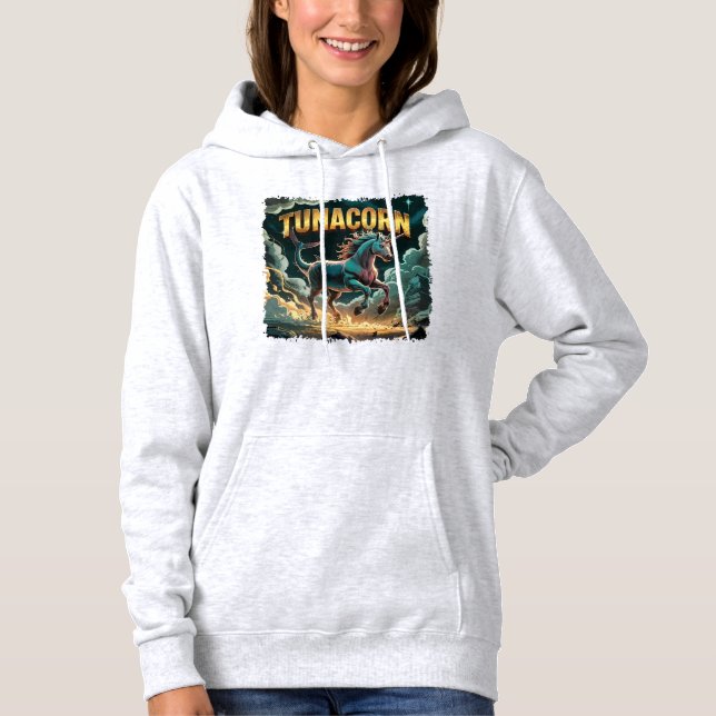 Tunacorn Illustration Combo Kreatur Funny Hoodie (Vorderseite)