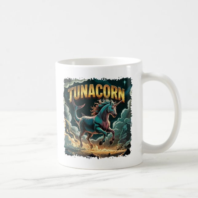 Tunacorn Illustration Combo Kreatur Funny Kaffeetasse (Rechts)