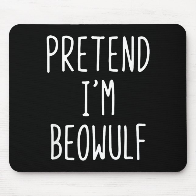 Tünche Beowulf Kostüm Halloween Lustig Faul Kinder Mousepad (Vorne)