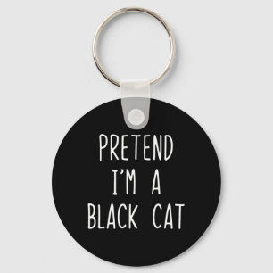 Tünche eine schwarze Katzenkostüm Halloween Faul E Schlüsselanhänger