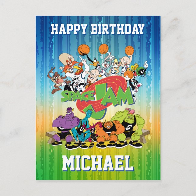 TUNE SQUAD™ versus Monstars Einladungspostkarte (Vorderseite)