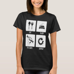 Tuner Autoliebhaber repariert Mechanikerwerkzeuge T-Shirt