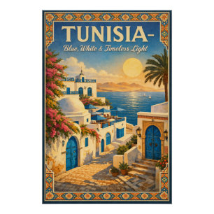TUNESIEN – Blau, Weiß & zeitloses Licht Poster