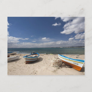 Tunesien, Cap Bon, Hammamet, Fischerboote auf Postkarte