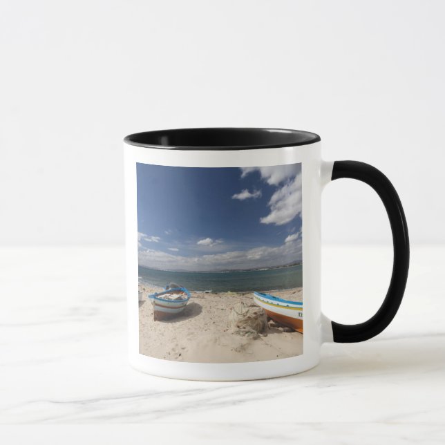 Tunesien, Cap Bon, Hammamet, Fischerboote auf Tasse (Rechts)