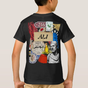 Tunesien Collage Sticker Design Tunesische Kultu T-Shirt