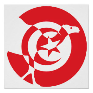 Tunesien Dromedary tunesiens Nationale Tierflagge Poster