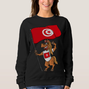 Tunesien Fan Pferd Sweatshirt