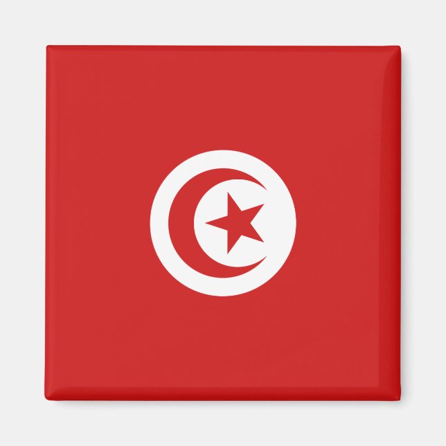 Tunesien Flag Magnet (Vorne)