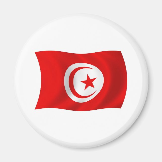 Tunesien Flag Magnet (Vorne)