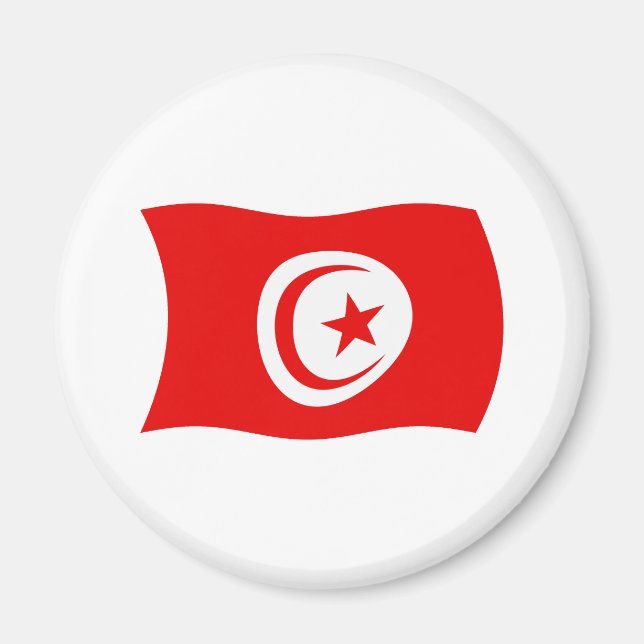 Tunesien Flag Magnet (Vorne)