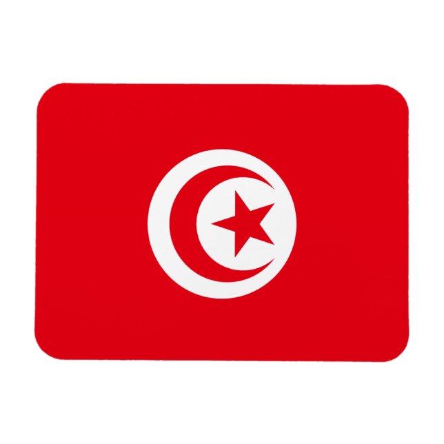 Tunesien Flag Premium Magnet (Horizontal)