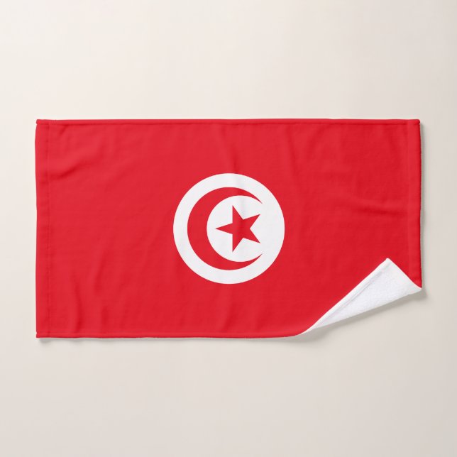 Tunesien-Flagge Badhandtuch Set (Handtuch)