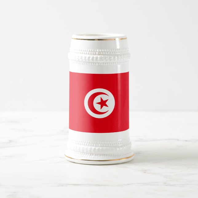 Tunesien-Flagge Bierglas (Mittel)